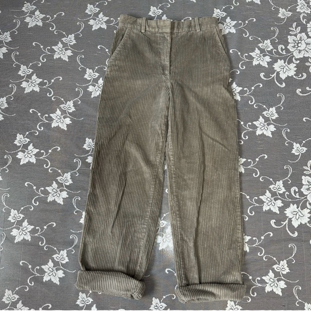 COS Wide Leg Corduroy Cuffed  Trouser Pant Sz 4